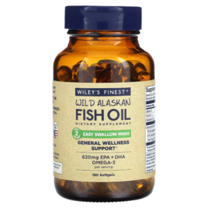 wiley's finest alaskan fish oil easy swallow minis 180 softgels