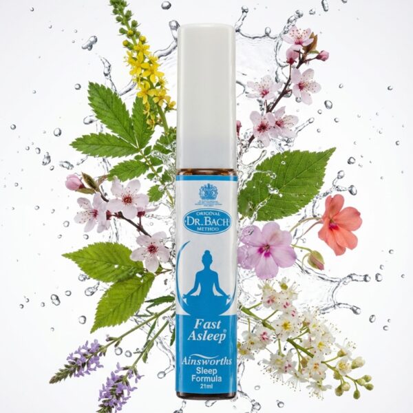 Ainsworths Fast Asleep kukkatippasuihke avuksi unensaantiin. Alkoholiton suihke.