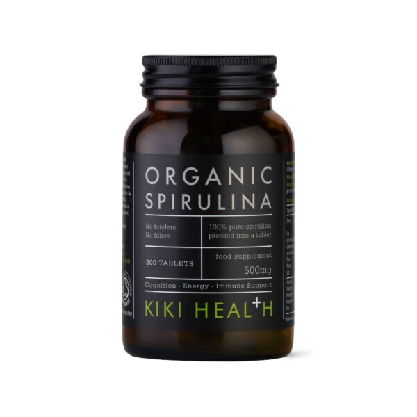 Kiki Health luomu spirulina tabletit, 200 kpl pakkaus.
