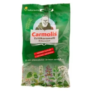 Valioravinto Carmolis Yrttikaramelli Sokeriton 75g