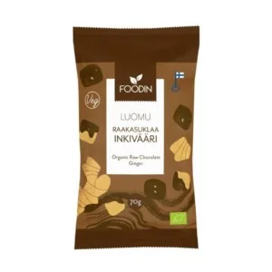 Foodin Raakasuklaa Inkivääri 70g