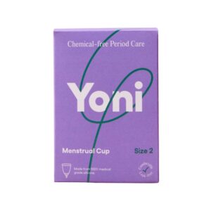 Yoni Kuukautiskuppi koko 2 on hypoallergeeninen ja lateksivapaa