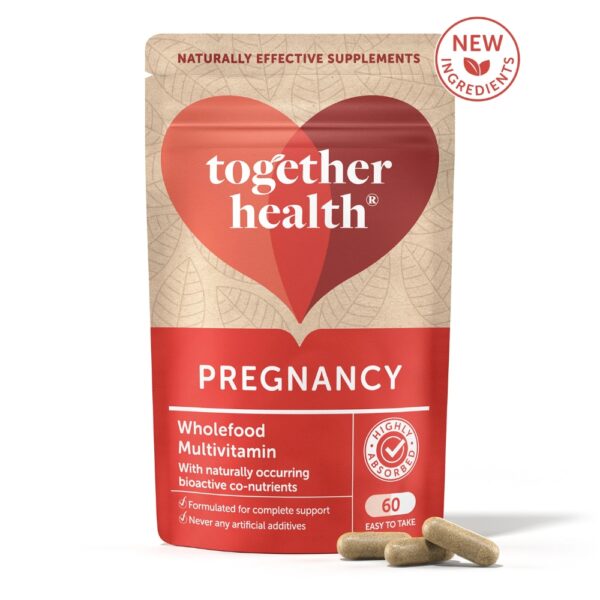 Together Health Pregnancy on luonnollinen monivitamiini raskauden ajalle ja imetyksen tueksi