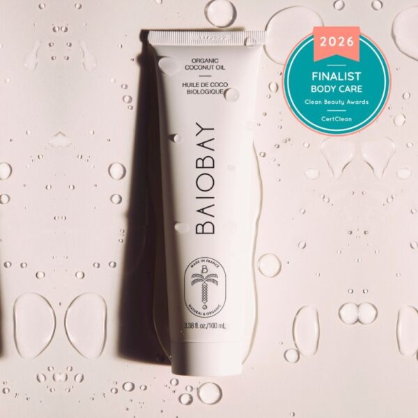 Baiobay Organic Coconut Oil on laadukasta, 100% puhdasta kylmäpuristettua luomukookosöljyä, joka sopii monipuolisesti ihonhoitoon koko perheelle.