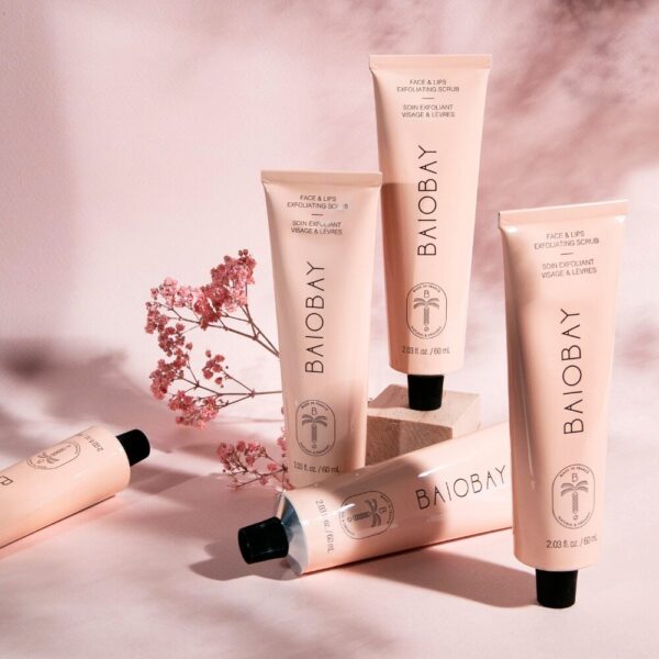 Baiobay Exfoliating Scrub tehokas kuorintavoide kasvoille ja huulille