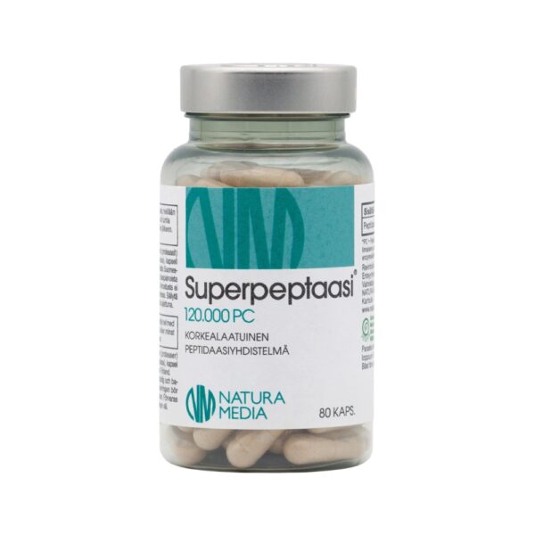 Natura Media Superpeptaasi 120.000, 80 kaps