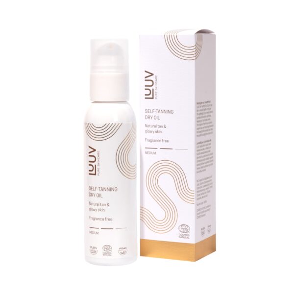 LUUV luonnollinen itseruskettava kuivaöljy sävyssä medium