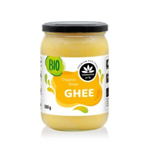 Cosmovedan korkealaatuinen luomu ghee rikastuttaa ruoanlaittoa! Monikäyttöinen ayurvedinen suosikki.
