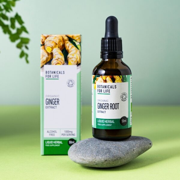 Botanicals For Life luomulaatuinen inkivääriuute tukee ruoansulatusta, elinvoimaa ja vastustuskykyä.