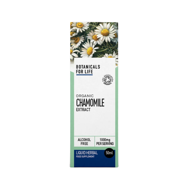 Botanicals For Life luomu kamomillauute tukee rentoutumista