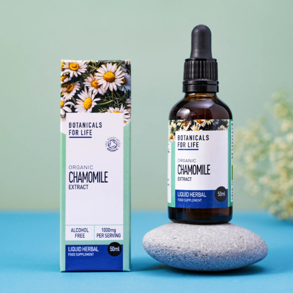 Botanicals For Life luomu kamomillauute tukee rentoutumista
