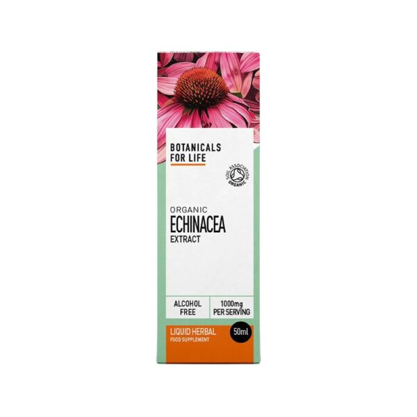 Botanicals For Life luomulaatuinen punahattu-uute (Echinacea purpurea) tukee vastustuskykyä