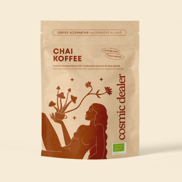 Cosmic Dealer Chai Koffee on luonnollinen vaihtoehto kahville. Sisältää Lion's Mane -sientä.