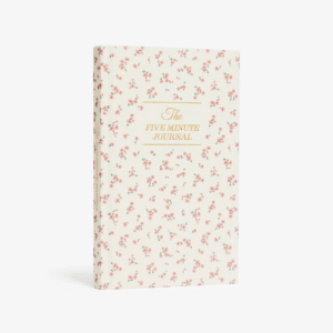 The Five Minute Journal kiitollisuuspäiväkirja ruusukuvioinnilla