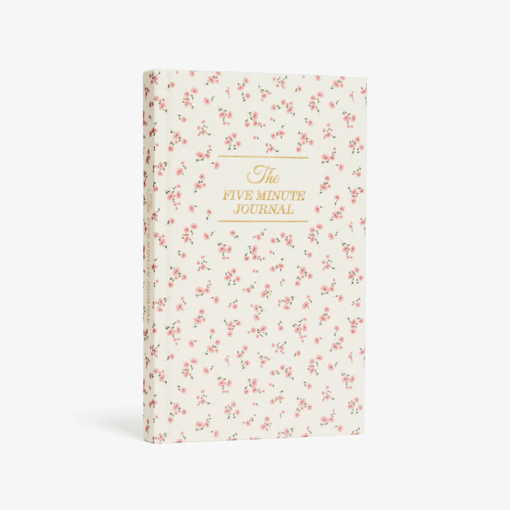 The Five Minute Journal kiitollisuuspäiväkirja ruusukuvioinnilla
