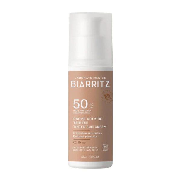 Laboratoires de Biarritz Sävytetty Aurinkovoide Kasvoille SPF50 50ml Beige