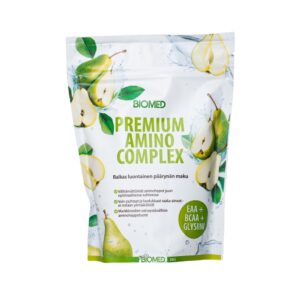 Biomed Premium Amino Complex sisältää kaikki välttämättömät aminohapot optimaalisessa suhteessa aktiiviseen ja tasapainoiseen arkeen.