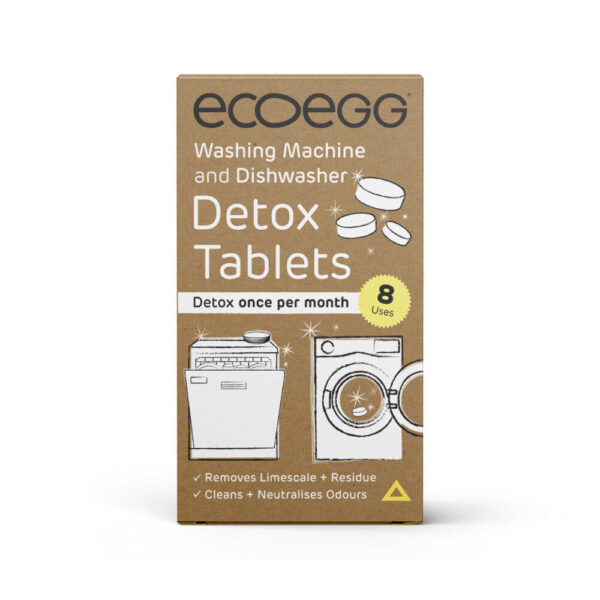 Ecoegg Detox tabletit puhdistavat pyykinpesukoneesi ja astianpesukoneesi