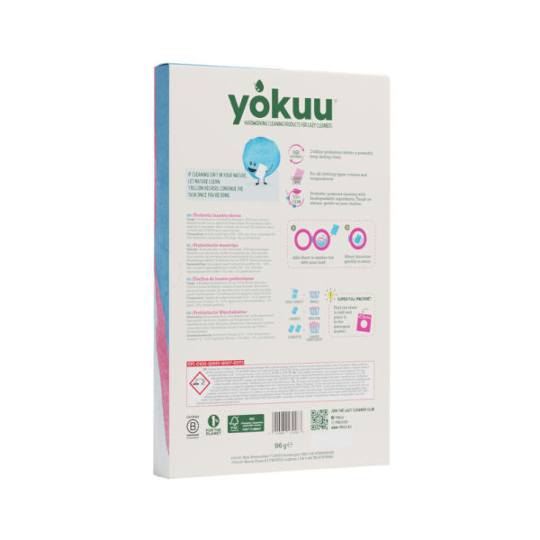 Yokuu probioottiset pyykinpesuarkit ovat vegaaninen ja biohajoava vaihtoehto perinteisille pesuaineille. Tuoksuton.