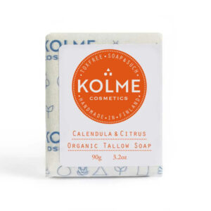 Kolme Cosmetics luomu talisaippua – kehäkukka ja sitrus