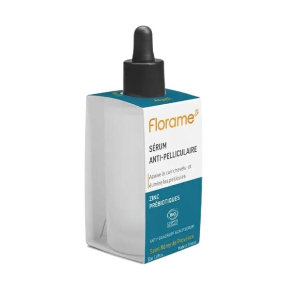 Floramen luonnollinen Anti-Dandruff -hiuspohjaseerumi rauhoittaa ärtynyttä hiuspohjaa ja auttaa ehkäisemään hilsettä. Vegaaninen ja ekosertifioitu.