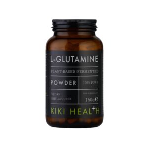 KIKI Healthin 100% puhdas ja maustamaton L-glutamiinijauhe on fermentoitu kasvipohjaisista lähteistä.