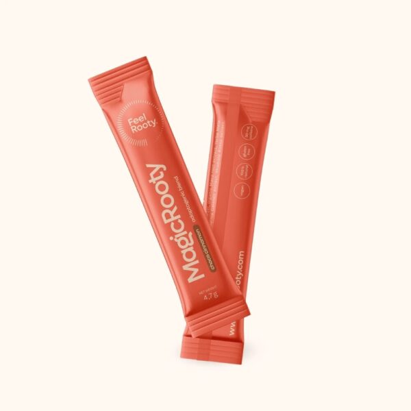 Raakakaakaon, sienten ja adaptogeenisten yrttien taika yhdessä kupissa! Magic Rooty on kanelilla maustettu, täyteläinen superkaakao. Vegaaninen.