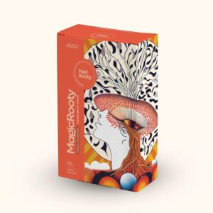 Raakakaakaon, sienten ja adaptogeenisten yrttien taika yhdessä kupissa! Magic Rooty on kanelilla maustettu, täyteläinen superkaakao. Vegaaninen.