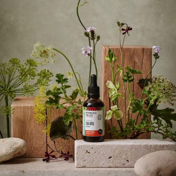 Botanicals For Life luomulaatuinen sianpuolukkauute virtsarakon ja virtsateiden hyvinvoinnille. Korkealaatuinen alkoholiton uute.