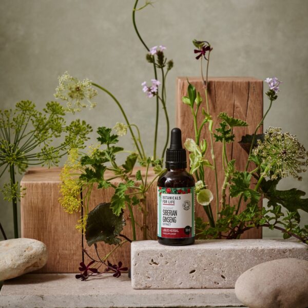 Botanicals For Life luomulaatuinen venäjänjuuriuute. Tukea jaksamiselle kun keho kaipaa vahvistusta! Korkealaatuinen alkoholiton uute.