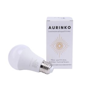 Aurinko luonnonvalopolttimessa on kolme valotilaa: kirkas päivänvalo, lempeä iltavalo ja täysin sinivaloton yövalo. Ei vilkkumista tai EMF-kuormitusta.