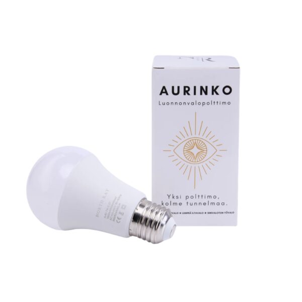 Aurinko luonnonvalopolttimessa on kolme valotilaa: kirkas päivänvalo, lempeä iltavalo ja täysin sinivaloton yövalo. Ei vilkkumista tai EMF-kuormitusta.