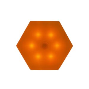 Hehku on sinivaloton kulkuvalo. Lämmin oranssi valo ei häiritse unirytmiä tai melatoniinin tuotantoa.