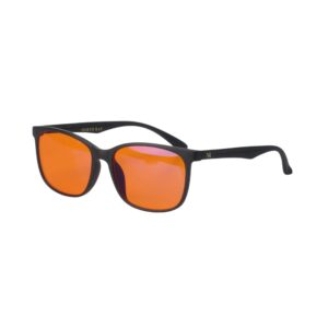 Tyylikkäät Kajo iltalasit suodattavat keinotekoista sinivaloa ja tukevat rauhallista iltarutiinia. Kevyt TR-90-kehys ja laadukas CR-39-linssi.