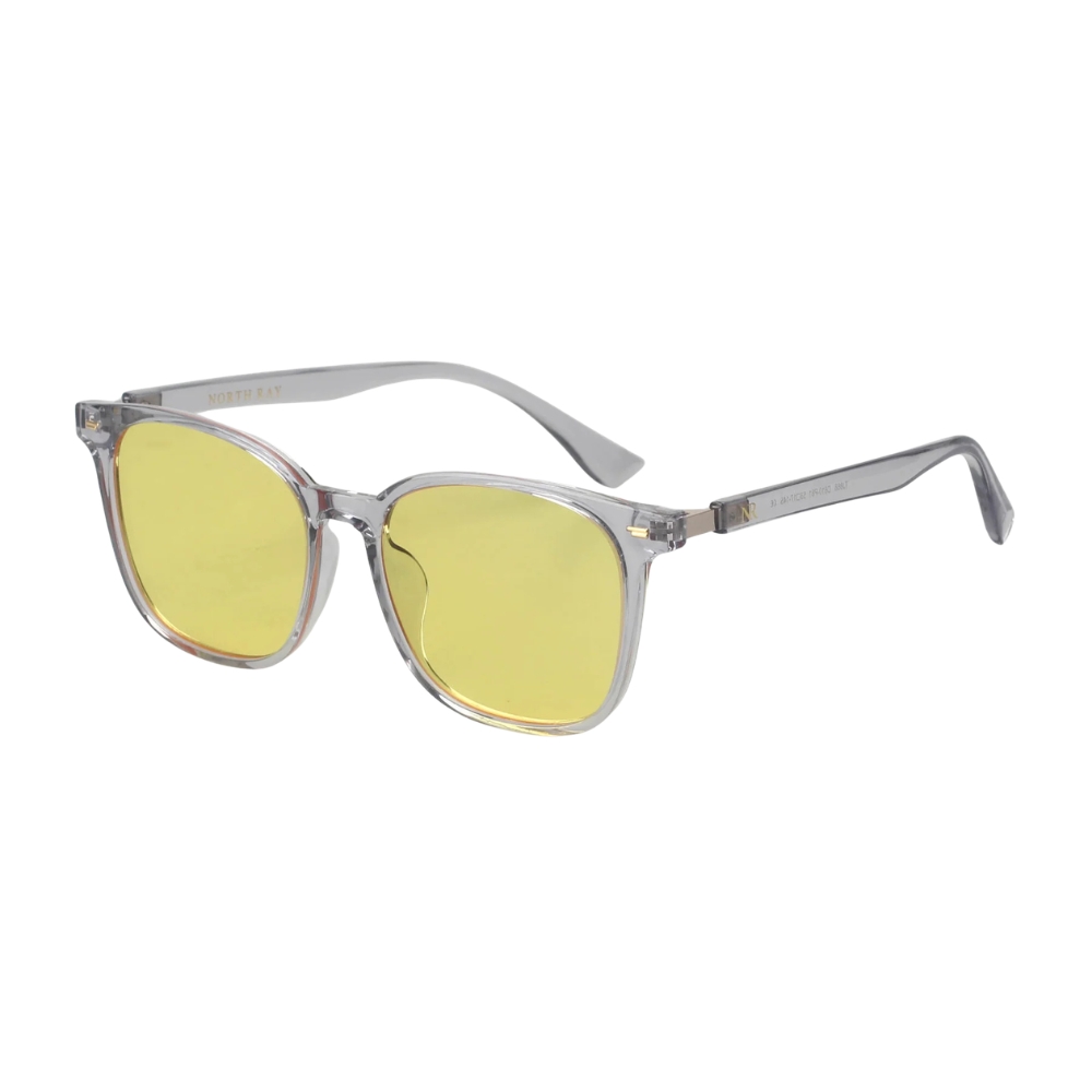 North Ray Kide päivälasit suodattavat keinotekoista sinivaloa ja lisäävät katselumukavuutta ruudulla. Klassinen kirkas kehys metalliyksityiskohdilla.