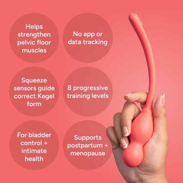 Pelvic Partner on moderniin hyvinvointiin suunniteltu älykäs lantionpohjaharjoitin, joka tukee kehotietoisuutta ja lantionpohjan terveyttä.