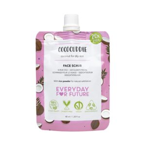 Everyday for Future Cococuddle ravitseva kasvokuorinta on herkän ihon kuorintavoide, joka puhdistaa ihoa hellävaraisesti. Vegaanista luonnonkosmetiikkaa.