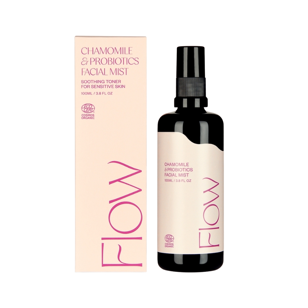 Probioottinen luomu kamomillavesi kosteuttaa ja rauhoittaa herkkää ja ärtynyttä ihoa. Kotimaista luonnonkosmetiikkaa.