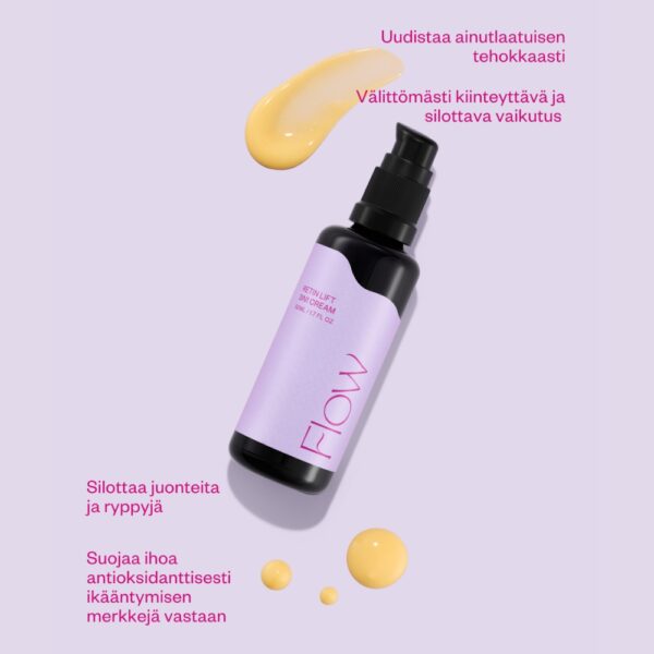 Flow Cosmeticsin Retin Lift 3-in-1 Cream on syväkosteuttava ja uudistava 3-in-1 -kasvovoide ikääntyvälle iholle. Kotimaista luonnonkosmetiikkaa.