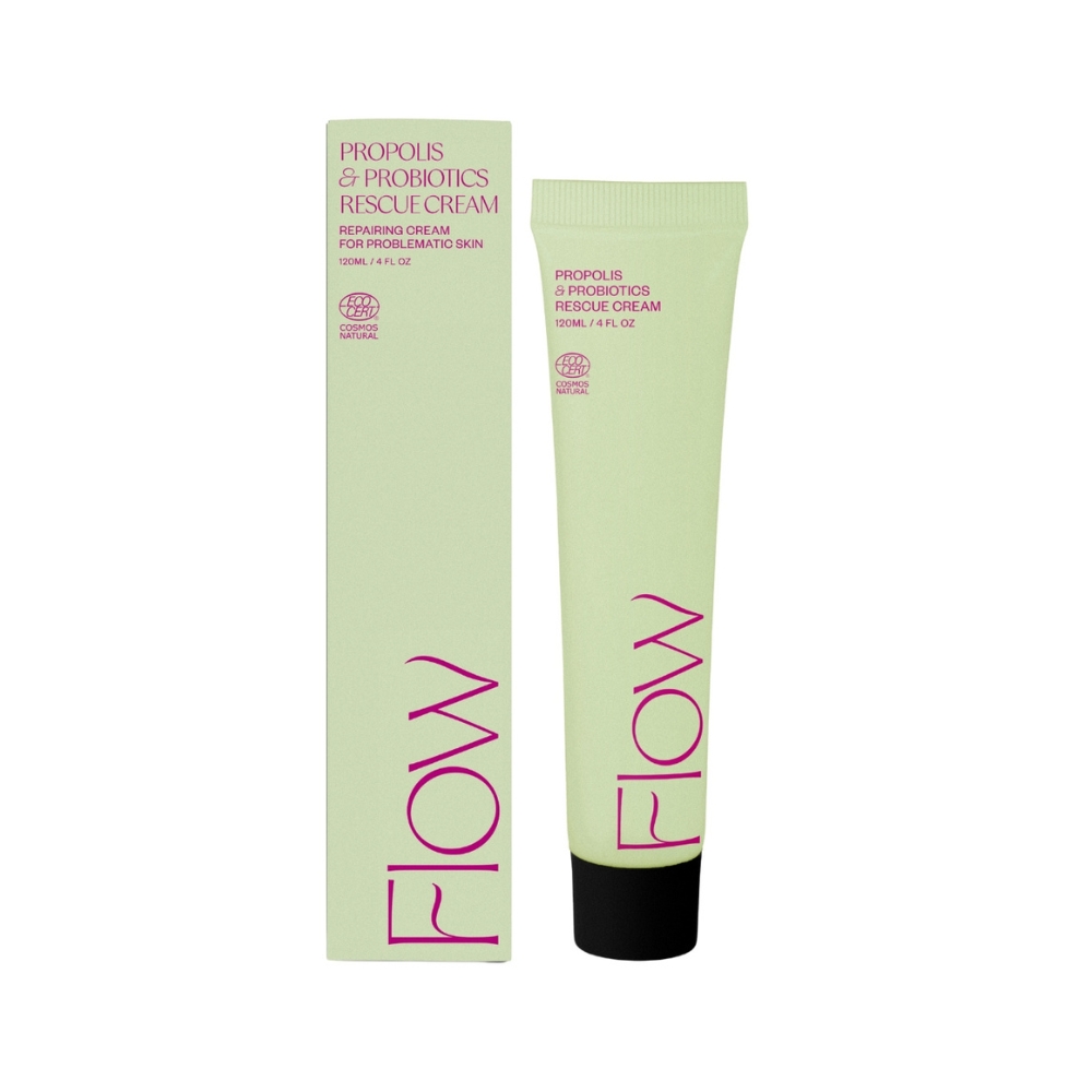 Propolis & Probiotics Rescue Cream on tehokkaasti kutinaa, ärsytystä ja ihottumaa rauhoittava erikoisvoide haastavalle iholle.