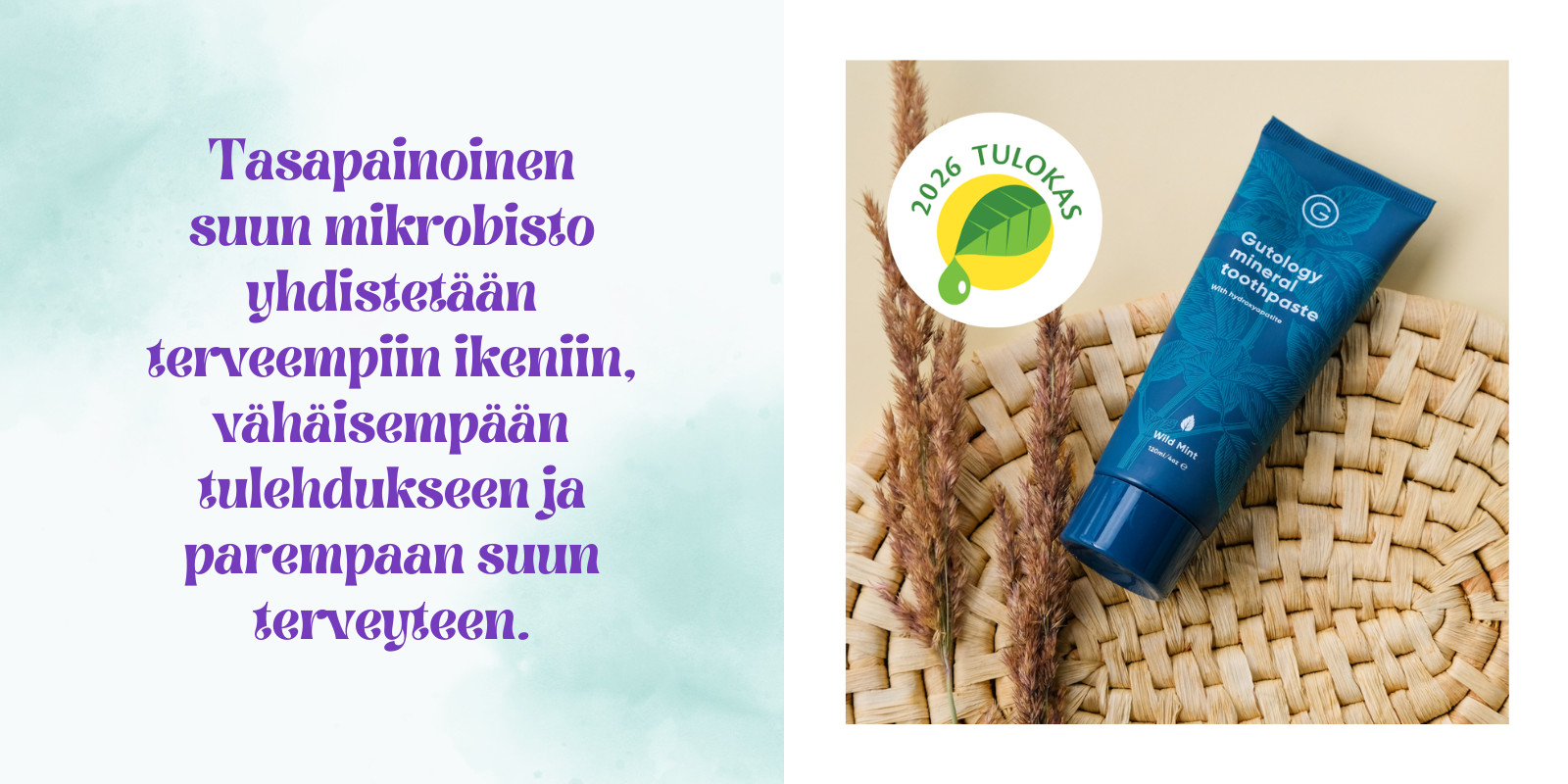 Hammastahna puhdistaa hampaat ja auttaa ehkäisemään plakin muodostumista.