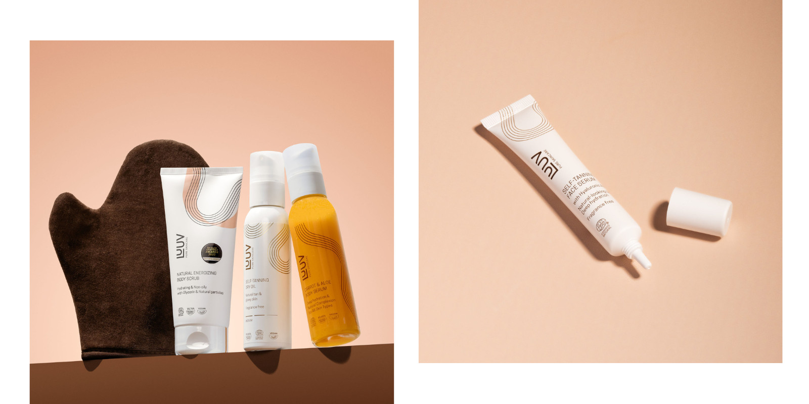 Luomusertifioitu itseruskettava voide