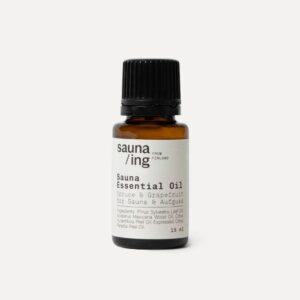 Sauna/ing Sauna Essential Oil kuusi & greippi on 100 % eteerisistä öljyistä valmistettu saunatuoksu, jossa yhdistyvät kuusi, greippi ja limetti.