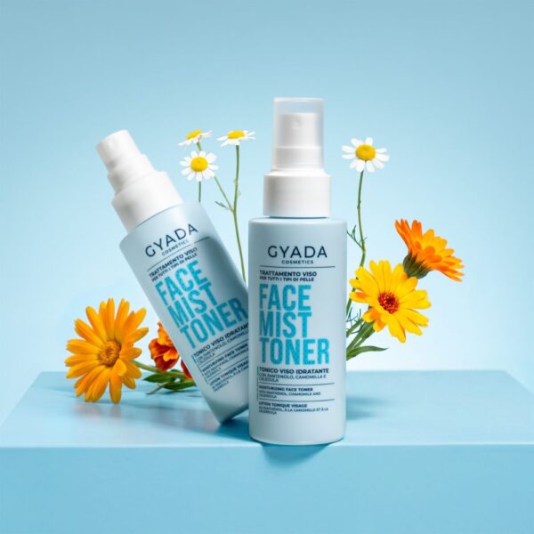 Gyada Face Toner on kosteuttava luonnonkosmetiikan kasvovesi herkälle ja kuivalle iholle. Sisältää pantenolia, kamomillaa, kehäkukkaa ja glyseriiniä.