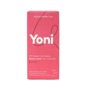 Yoni Panty Liner on ohut pikkuhousunsuoja lievään virtsankarkailuun. Luomupuuvillainen pintakerros ja dermatologisesti testattu rakenne.