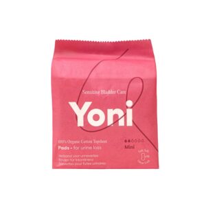 Yoni Mini on siivetön suoja lievään virtsankarkailuun. 100 % luomupuuvillainen pintakerros, dermatologisesti testattu rakenne ja tehokas imeytyminen.