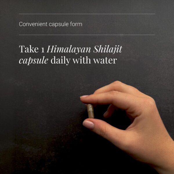 KIKI Health Himalayan Shilajit tuo perinteisen Himalajan shilajitin helppokäyttöiseen kapselimuotoon. Yksi kapseli sisältää 600 mg shilajit-uutetta.